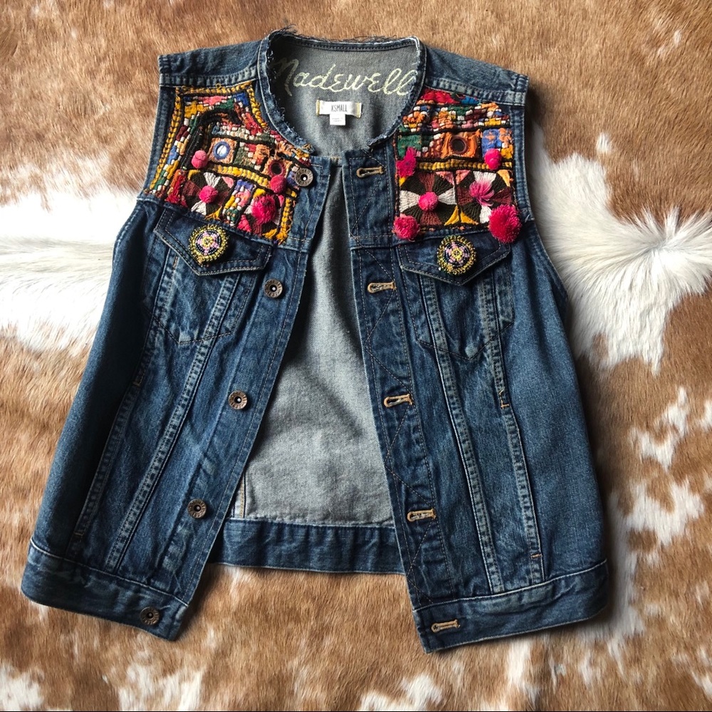 Custom embellished Madewell vest